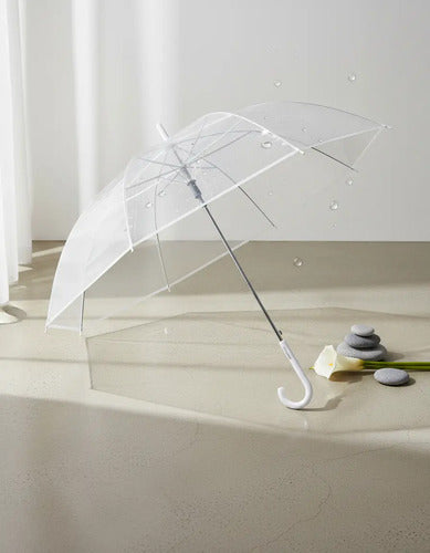 Paraguas Plegable Transparente Lluvia Diseño Ligero Transparente