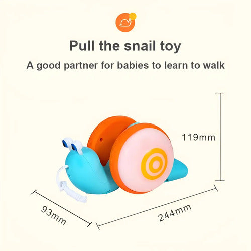 Juguete Interactivo Bebés Y Niños Caracol Arrastre Luces Led