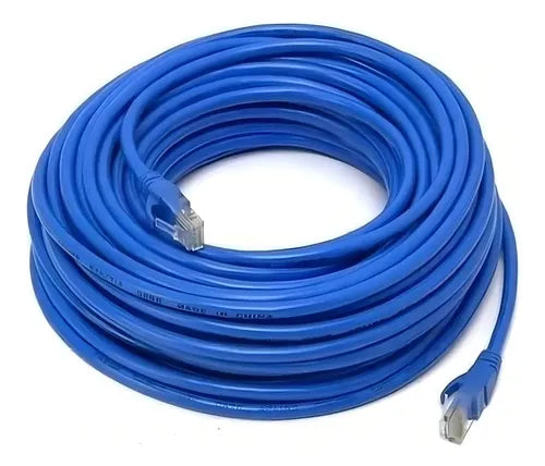 Cable Utp Ethernet Rj45 Cat5 10m Azul Cobre Conectores Internet Lan