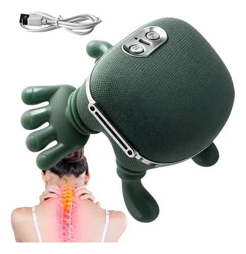 Masajeador Cuello Cabeza Eléctrico Recargable Manitos Verde