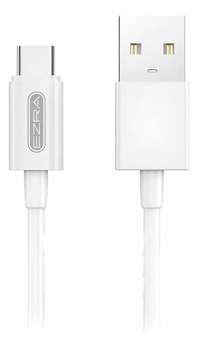 Cable Tipo C 3 Metros Carga Rapida Ezra 2.1a Ce Rohs Blanco