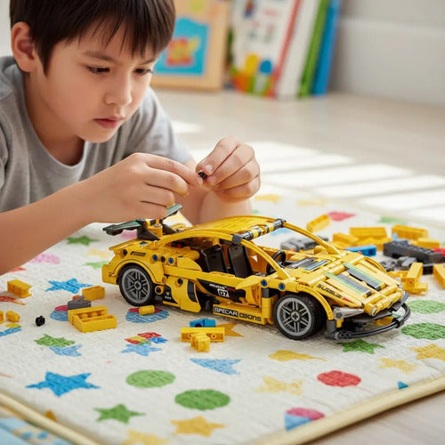 Auto Carreras Juguete Armable Kit Bloques De Construcción