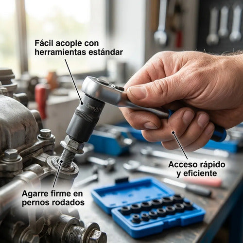 Set Extractores Pernos Tuercas Rodadas 13 Pcs 9 A 19mm Acero