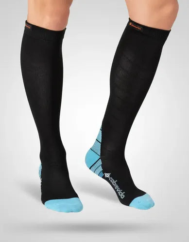 Pack 3 Calcetines Compresión Con Infusión De Cobre 15-20mmhg Azul Logo 34-39