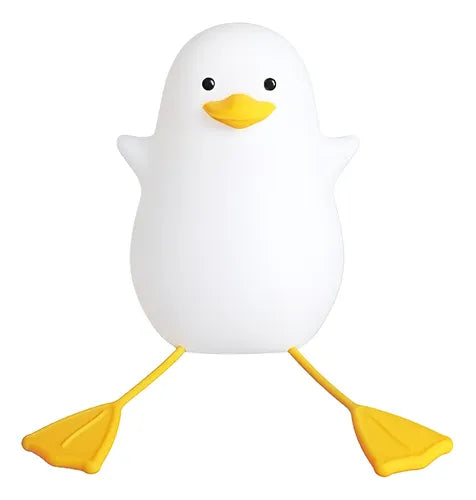 Lampara De Noche Usb Lampara Pato Colores Sensor Tactil Blanco Silicona