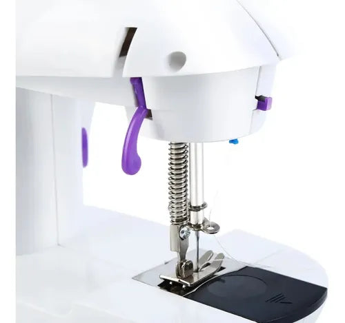 Mini Maquina De Coser Portátil Eléctrica Con Pedal Blanco