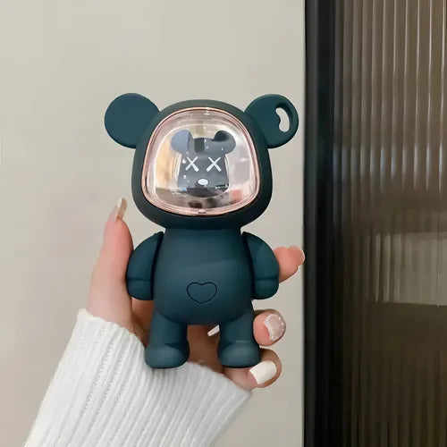 Mini Calentador De Manos Portátil Recargable Oso Invierno Color Verde Oscuro