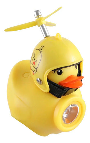 Pato Amarillo Con Luz Y Bocina Para Bicicleta Carga Usb Color Modelo 2