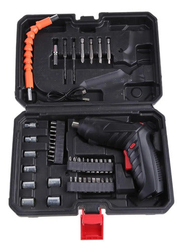 Mini Destornillador Taladro Inalámbrico Portátil 360 Negro 110/220v 50