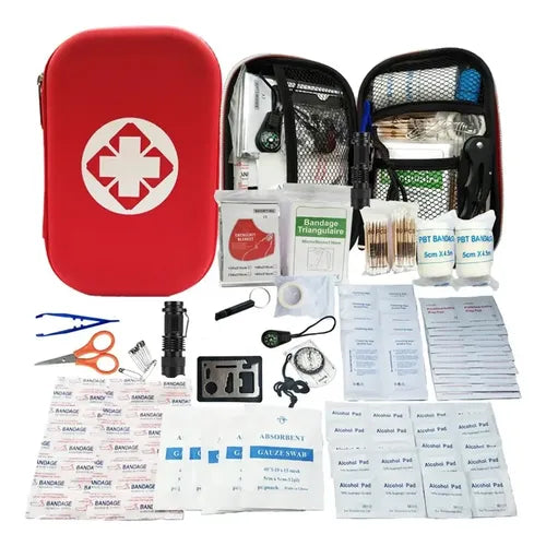 Kit De Emergencia Botiquín Primeros Auxilios Curación Auto