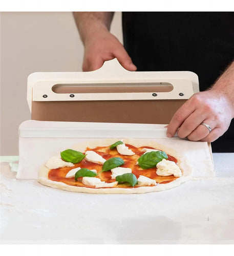 Pala De Madera Deslizante Para Pizza Con Mango Ligera Café