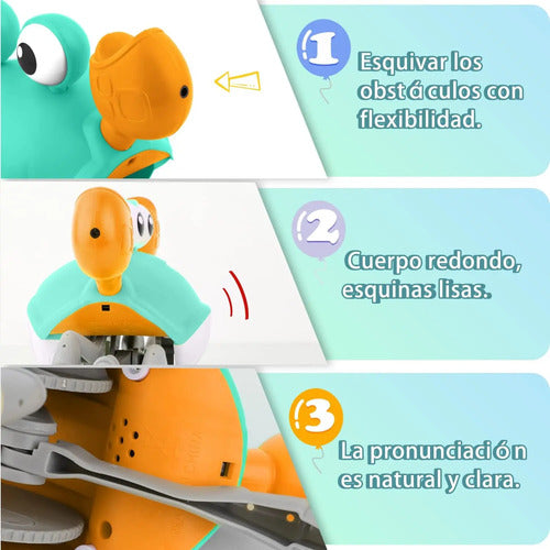 Cangrejo Musical Interactivo Sensor Para Evitar Obstáculo Cangrejo Azul
