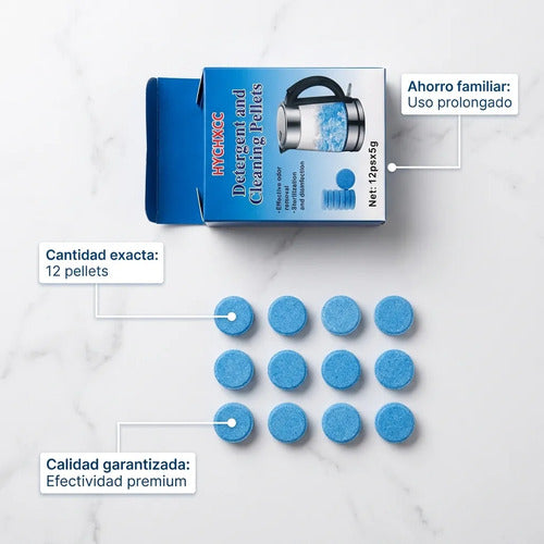 Pack X12 Pastillas Limpiadoras Saca Sarro Hervidor Cafetera
