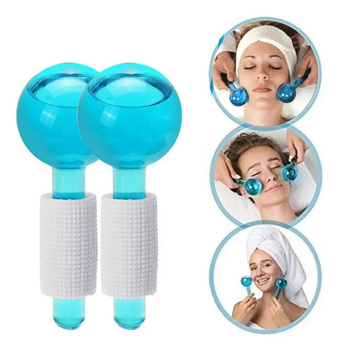 Masajeador Facial Frio De Cristal Esferas Globo De Hielo Aleatorio