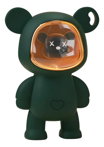 Mini Calentador De Manos Portátil Recargable Oso Invierno Color Verde Oscuro
