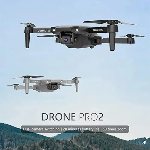 Dron E99 Pro2 Doble Cámara Ajustable Fpv Plegable Bolso Negro