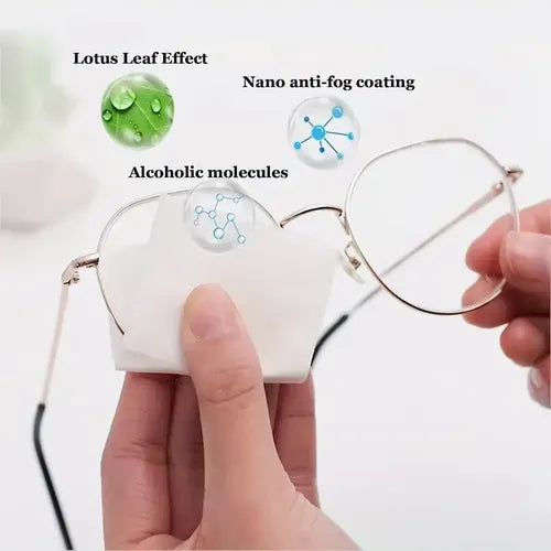 Paños Antiempañante Anti Fog Lentes Pack X 100 Blanco