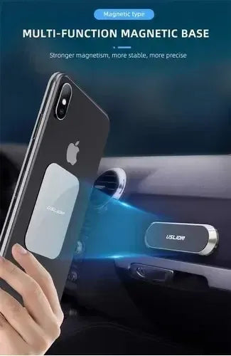 Soporte De Celular Auto Magnético Imán Automóvil Ezra Plateado