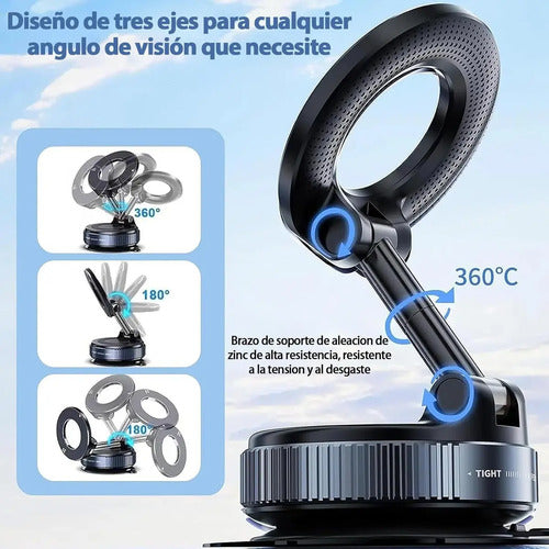 Soporte Magnético Dawang Para Celular Con Ventosa De Vacío Universal Negro