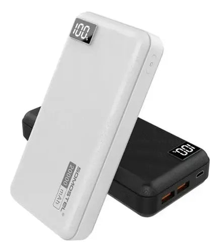 Batería Externa Somosted Portátil 20000 Mah Carga Rápida Usb-c Negro Y Blanco