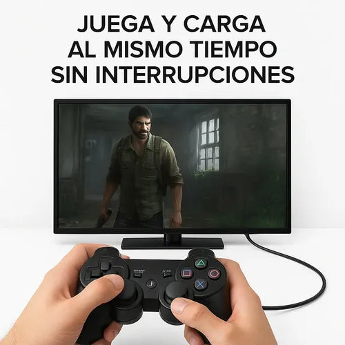 Cable Mini Usb V3 Para Control De Playstation 3 Joystick Ps3