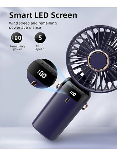 Ventilador Personal Portátil Usb Recargable 5 Velocidades