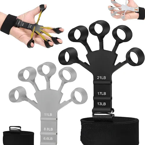 Ejercitador Banda Resistencia Entrenador Antebrazo Grip Mano Negro