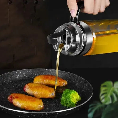Botella Dispensadora De Vidrio Tapa Automática Con Mango