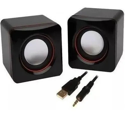 Set Parlantes Para Pc Notebook 2.0 Pc Salida 3.5mm Negro