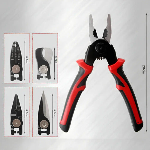 Kit Alicates 5 En 1 Cabezal Intercambiable Multiusos