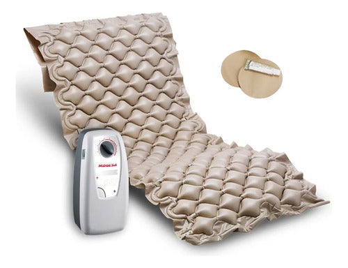 Colchón Antiescaras Con Motor Compresor Secuencial 130 Kg Color Beige