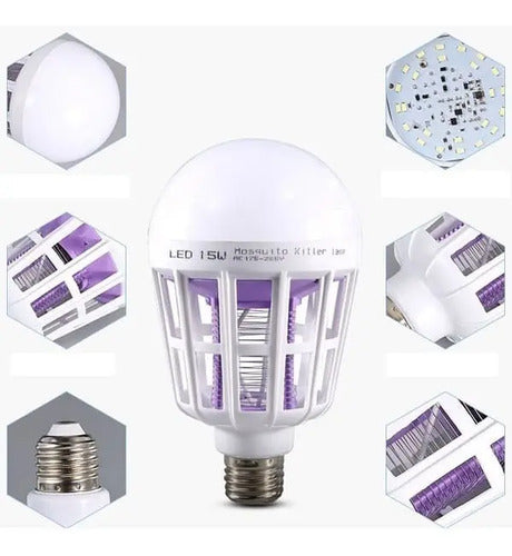 Ampolleta Mata Mosquitos Y Polillas: Repelente Eléctrico Uv Para Interiores E27, Sin Químicos