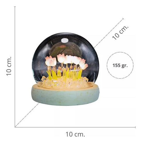 Lámpara Led Decorativa Tulipán Mesa De Noche Espanta Cuco