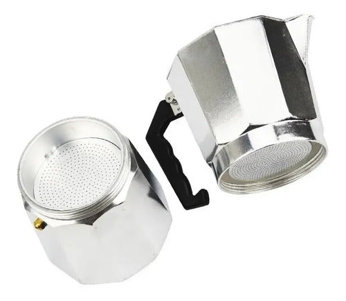 Cafetera Italiana 6 Tazas Cafetera Portatil Grecas Plateado