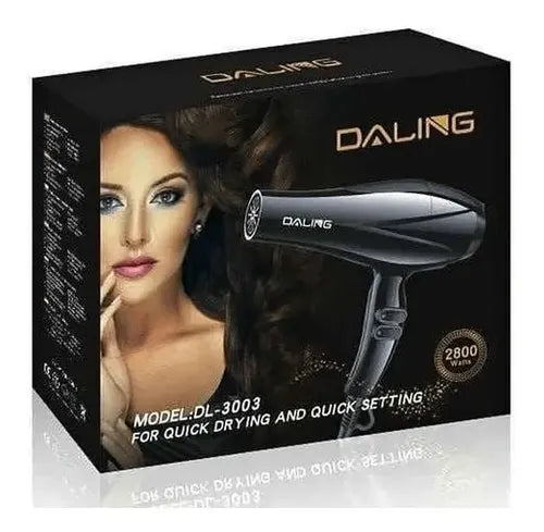 Secador De Cabello 2800w Daling Hair Dryer Negro