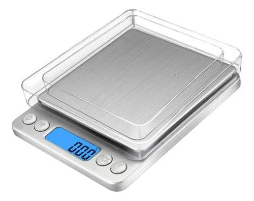Pesa Gramera Joyeria Y Cocina Precision 0.1 - 500gr Báscula Plateado