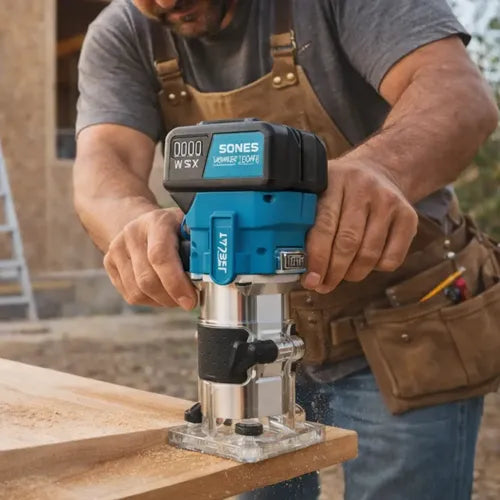 Fresadora Inalambrica Router 2 Baterias Rebajadora Madera