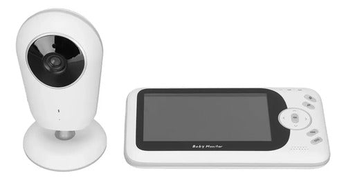 Monitor De Video Para Bebés De 4.3 Pulgadas Visión Nocturna Blanco