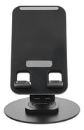 Soporte Metálico Ajustable 360° Para Tablet Y Smartphone Negro