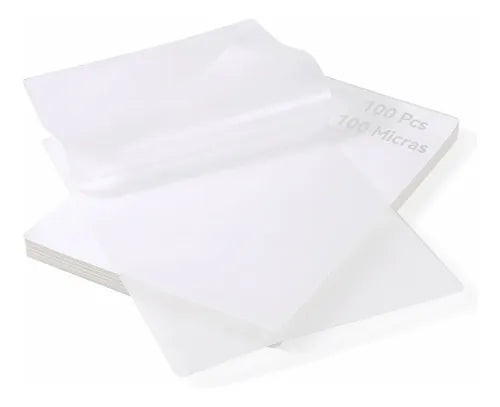 Pack 100 Micas Laminas A4 Plastificadora Termolaminado 100 Micras Alta Transparencia