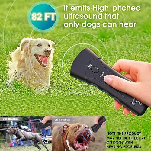 Espanta Perros Ultrasónico Adiestrador Control De Ladridos Negro