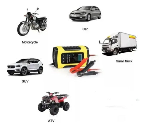 Cargador Partidor De Batería Auto Moto Portátil 12v 6a