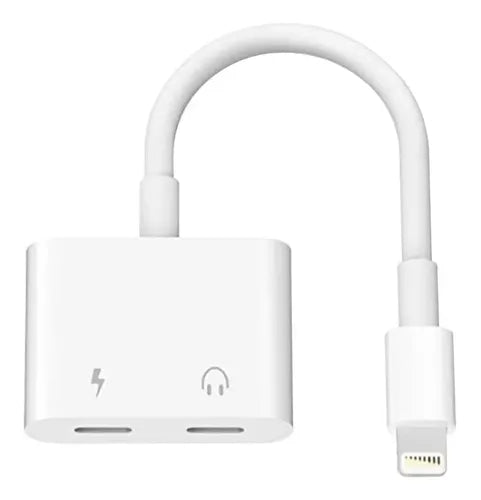 Adapt Lightning iPhone 2x1 Audífonos Y Cargador Certificado