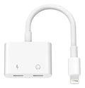 Adapt Lightning iPhone 2x1 Audífonos Y Cargador Certificado
