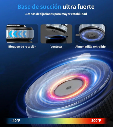 Soporte Magnético Dawang Para Celular Con Ventosa De Vacío Universal Negro