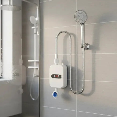 Calentador De Agua Instantáneo Eléctrico De 3 Kw Para Ducha Blanco