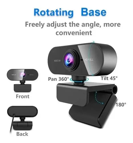 Webcam Full Hd 1080p Camara Web Con Microfono Incorporado Negro