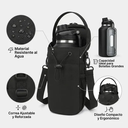 Bolso Gimnasio Magnetico Imantado Deportivo Resistente 5kg Negro Lisa