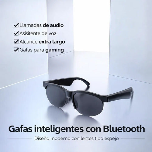Lentes Inteligente Polarizadas Bluetooth Altavoz Micrófono Negro