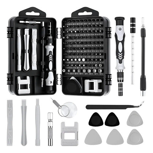 Kit Set 115 Pcs Destornilladores Pinza Precisión Magnéticos